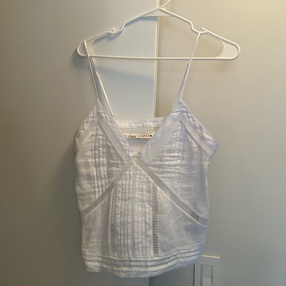 White strapless top